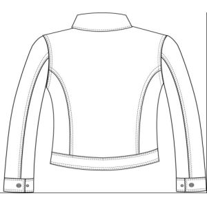 Button Through Ladies PVC Jacket , Pleather Dark Brown Jacket LEDO1739