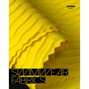 Premium Textured Swim Fabric with 85% Recycled Polyester + 15% Spandex, 125cm