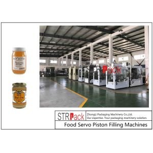 High Precision Multihead Bottle Filling Line For Honey Sauce Cream Gel Paste
