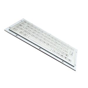 Compact IP65 Industrial Mini Keyboard 64 Keys Stainless Steel Brushed