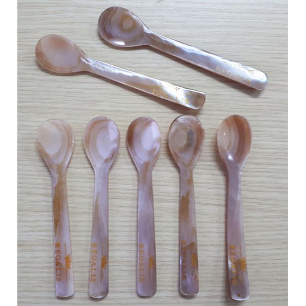 Buy Special Color Brown Natural Mother Of Pearl Caviar Spoon 4.7 Inch And 5.1'' Available at wholesale prices