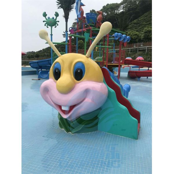 Aqua Park Mini Pool Slide Fiberglass Caterpillar Water Slide CE Approved