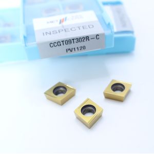 Metal Ceramic Lathe Inserts , Silver Cnc Machine Insert CCGT09T302R-C