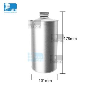 Quality Customized Paint Bucket Engine Oil Tin Can 1L Round Metal Tin Container With Metal Cover for sale