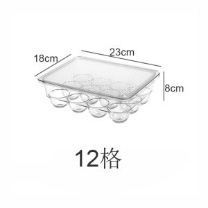 Stackable Refrigerator Egg Bin with Handle and Lid Food Storage Container