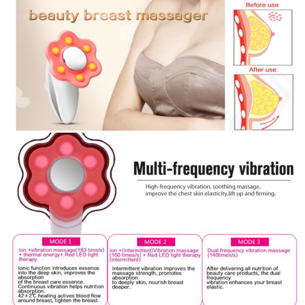 Multifunctional Breast Electric Heated Massager For Anti Sagging