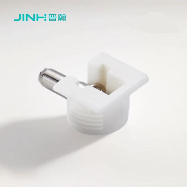 Buy High Durability Metal Shelf Support Pins - Jh-4015 Steel & Abs Plastic With Nickel Plating For 12mm+ Boards (11x15mm Size) at wholesale prices