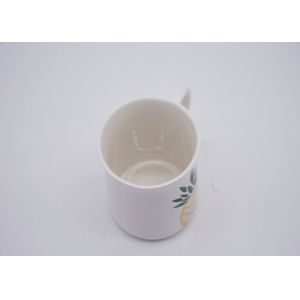 Fashion Custom Stoneware Mugs , Stoneware Coffee Mugs With Pineapple Decal
