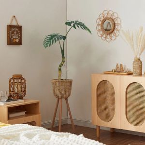 Durable Furniture Pot Artificial Monstera Plants For Garden