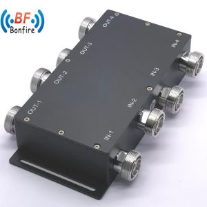Grey 698-4000MHz 4X4 4in 4out 300W 155pim RF Hybrid Coupler Hybrid Combiner for
