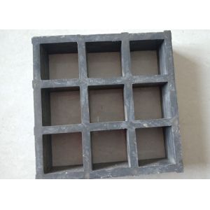 China Black Fiberglass Grating Panels , Fiberglass Stair Treads Skid Resistance on sale