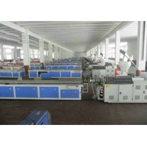 China WPC PVC Skirting Board Production Line , Double Screw Extruder on sale