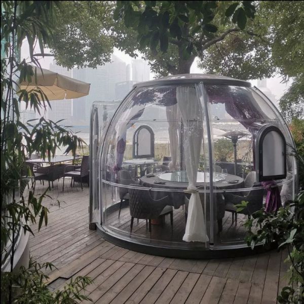 Solid Sheet Homes Prefab Outdoor Bubble Tent Restaurant Night Scene Transparent Camping Tent