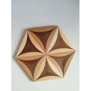 Different Woods Hexagon Parquet Flooring Multi Layers AB Grade