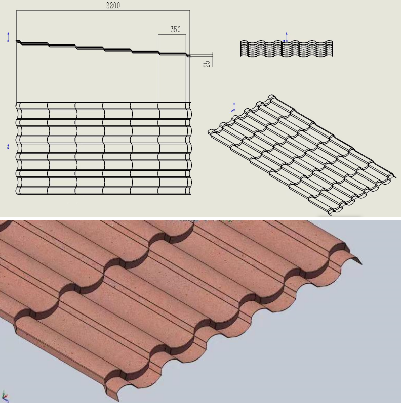 step tile drawing profile