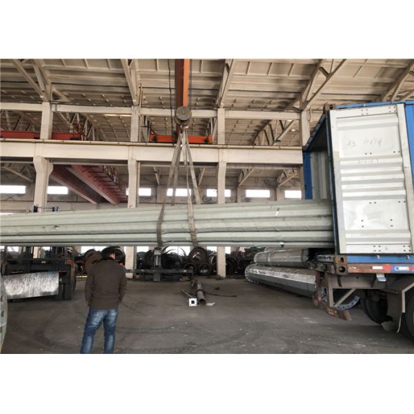 AWS D1.1 Q460 Hot Dip Galvanized Metal Pole 12 Sides Flange Connection