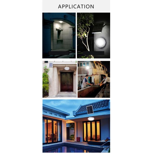 LED Solar 280mm Round Decorative Light|ABS Acrylic Ceiling Solar Intelligent Lighting|Suitable for Indoors|Aisle|Rooftop