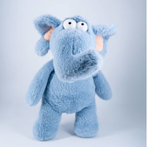 Customized Images Blue Elephant Plush Toy Soft And Huggable Animal Stuffed Toys