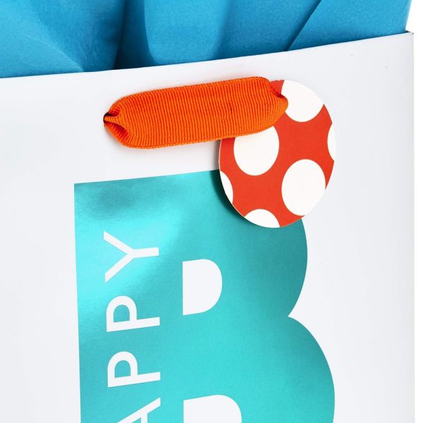 Craft Happy Birthday Gift Bag With Customized Logo For Birthday Shopping Tote Paper Bag
