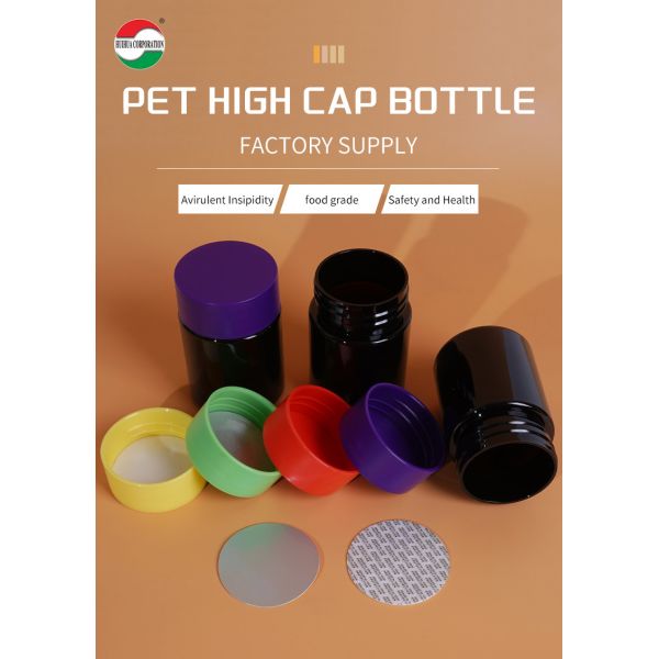Food Grade PET Plastic Bottle Plastic Jar For Pet Nutrition Vitamins With Screw Cap