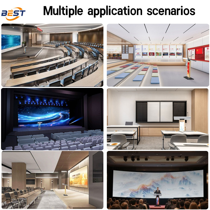 Integrated Computer Podium with Computer and Monitor