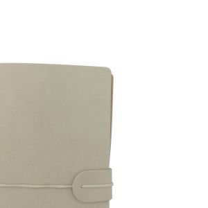 Beige A6 PU Leather Notebook Rubber Band Journal 100gsm 12x20cm