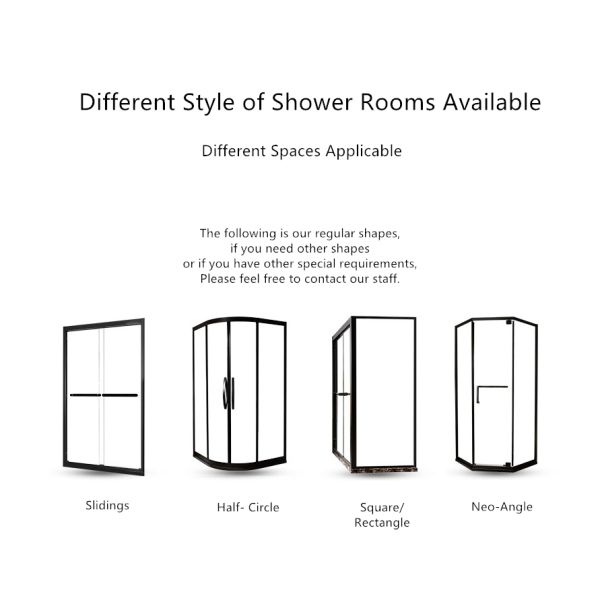 Transform Your Bathroom with a Custom Tempered Glass Shower Enclosure in Matte Black