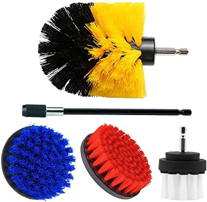 Buy 5Pcs Drill Cleaning Brush Attachment Polypropylene Power Scrubber Kit at wholesale prices