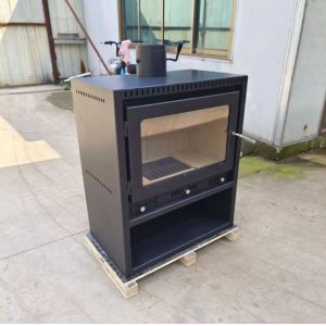 Domestic Heating Furnace European Cast Iron Fireplace Embedded Firewood Real