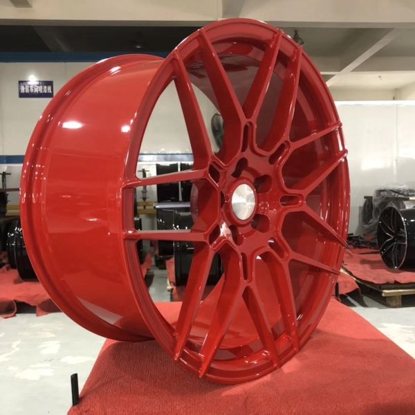 18'' 19'' 20'' 21'' 22 InchRed Colour polished Monoblock Forged Alloy Wheels Rims For Luxury Car