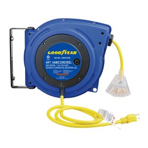 China LED Lighted Connector Goodyear Retractable Air Hose Reel With Double Adjustment Function on sale