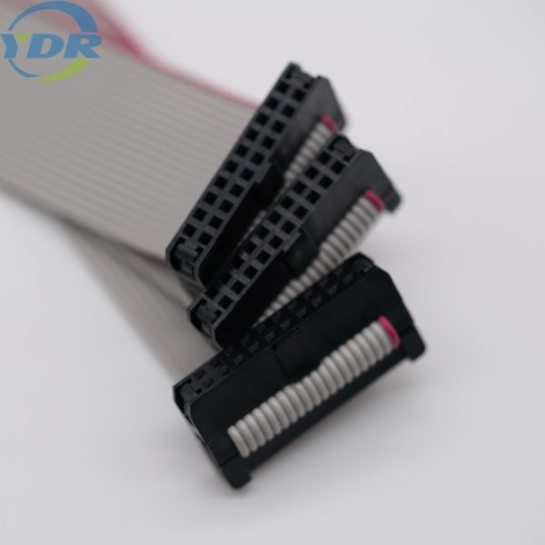 Double Row 120mm IDC Flat Cable , UL2651 28AWG Grey Ribbon Cable