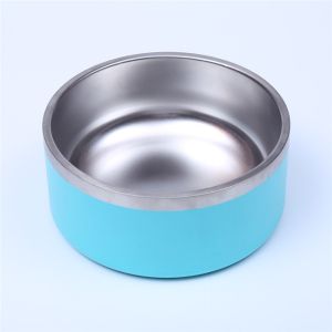 Feeding 64oz Dog Travel Water Bowl Sus304 Rubber Dog Bowl