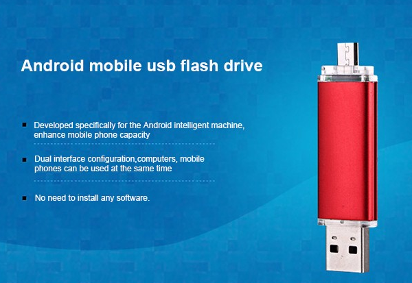 OEM Logo USB OTG Drive Multi Color Plastic Material 4GB 8GB 16GB For Android Phone