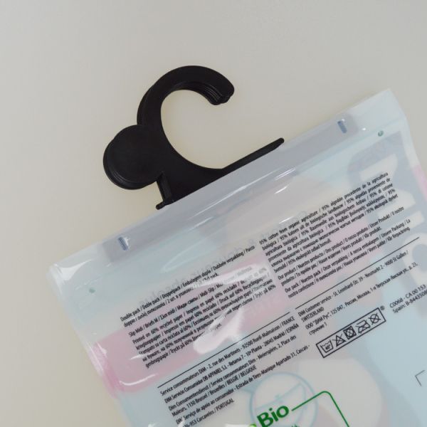 Hot Sale Custom Printing OPP plastic t-shirt bags, underwear packaging bag with hook