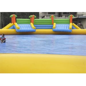 Waterproof Commercial Water Inflatable Theme Park With Plato PVC Tarpaulin