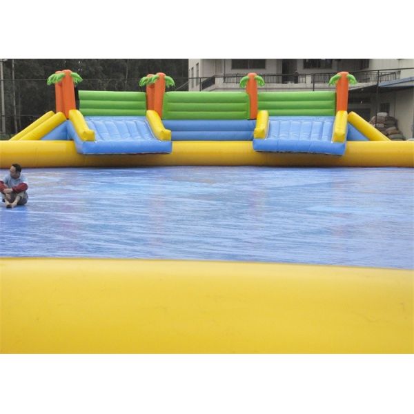 Waterproof Commercial Water Inflatable Theme Park With Plato PVC Tarpaulin