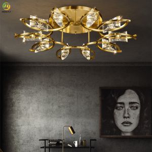 Hotel Home Crystal LED Ceiling Light Customized Luxury