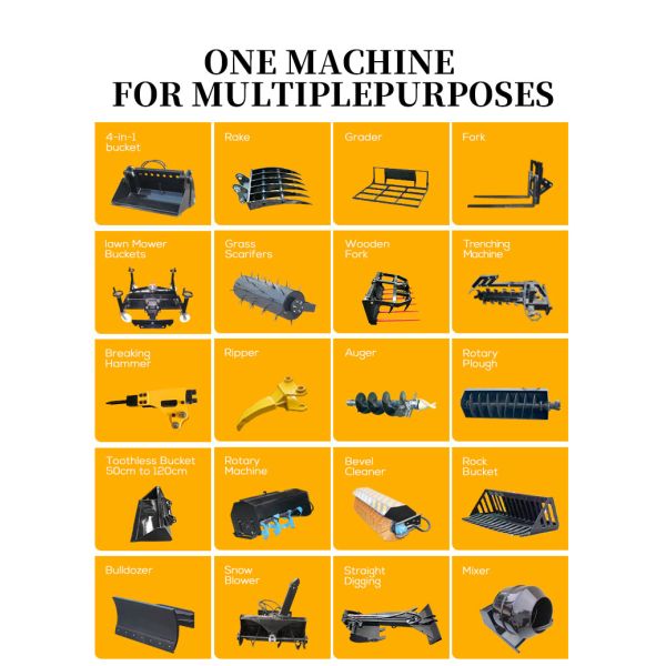 Versatile Mini Skid Steer Drive Loader with Crawler Tracks Efficient for Garden & Industrial Applications