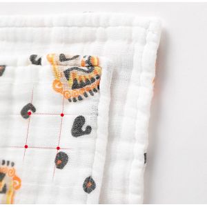 Healthy 100% Cotton 40S Yarn Swaddle Gauze Fabric Three Layers