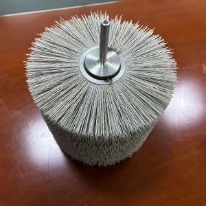 OEM ODM Nylon Abrasive Wire Roller Brush For Steel Plate Cleaning