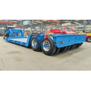 3 Axles Gooseneck Lowboy Tractor Trailer 60000KG Payload