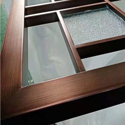 Metal frame aluminum stained colour glass acrylic room divider panel