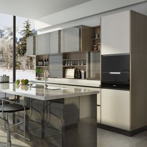 Wholesale Complete Melamine Kitchen Units Set Modern Cabinet