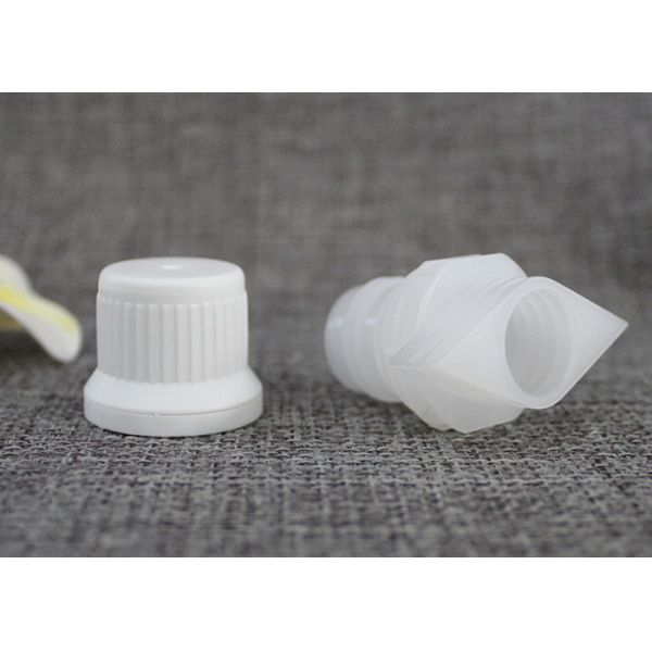 Anti - Pilfer PE PP Plastic Spout Caps For Juice / Beverage Doypack / Baby Food Pouch Tops