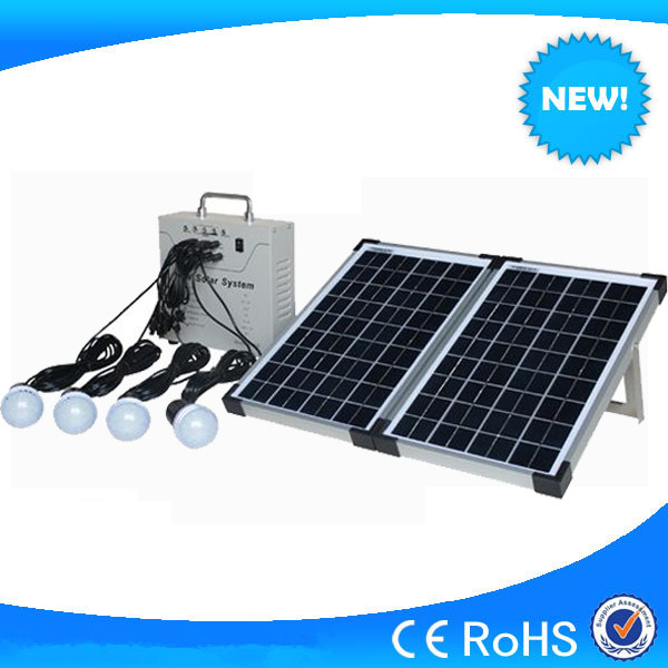 Buy 20w small solar system with 4pcs 3w led light, mini solar system for sale at wholesale prices