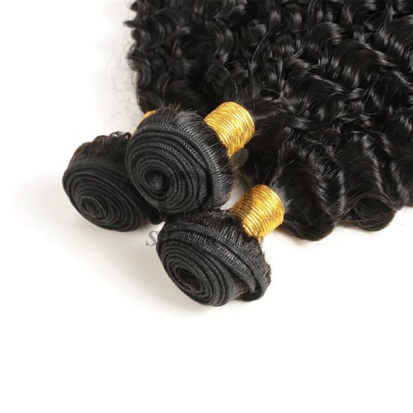 Natural Black Jerry Curly Remy Human Hair Bundles Sew In Weave Bundles Brazilian Bundle Deals