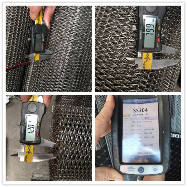 304 Stainless Steel Food Mesh Belt Ladder Chain Conveyor Systems