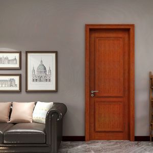 Modern Fireproof Solid Oak Wood Door Leaf Thickness 50mm