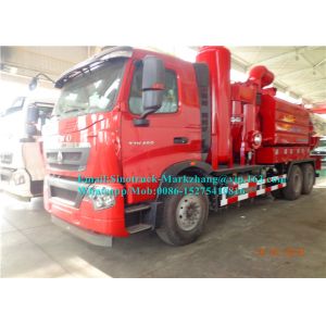 Sinotruck 8000L Combination Sewer Cleaning Truck With Vacuum Suction System